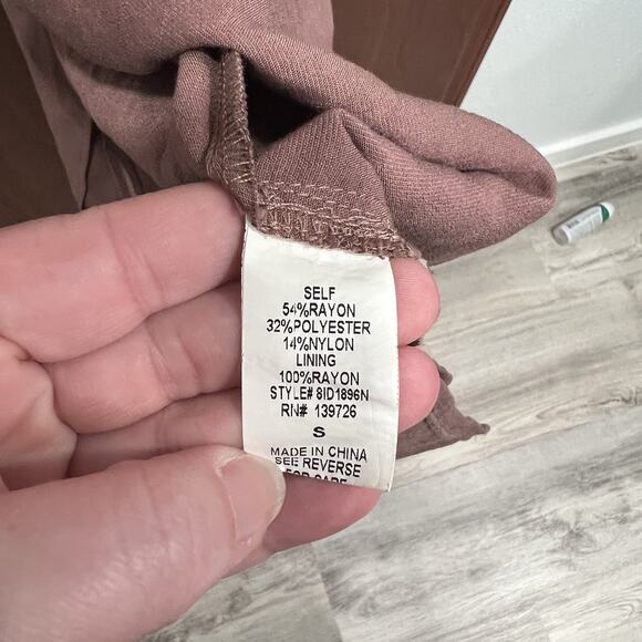 Wild Honey Wrap Dress Sleeveless Casual Mauve Sundress Summer Size S - Picture 5 of 6